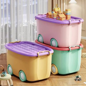 UCRAVO 45L Rolling Toy Storage Boxes