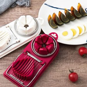 Multifunctional stainless steel egg slicer