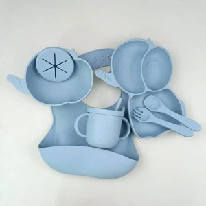 Silicon baby feeding set