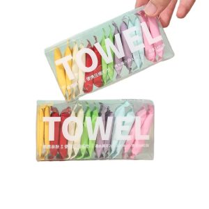 Compressed disposable face towels