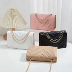 Vegan leather chain bag